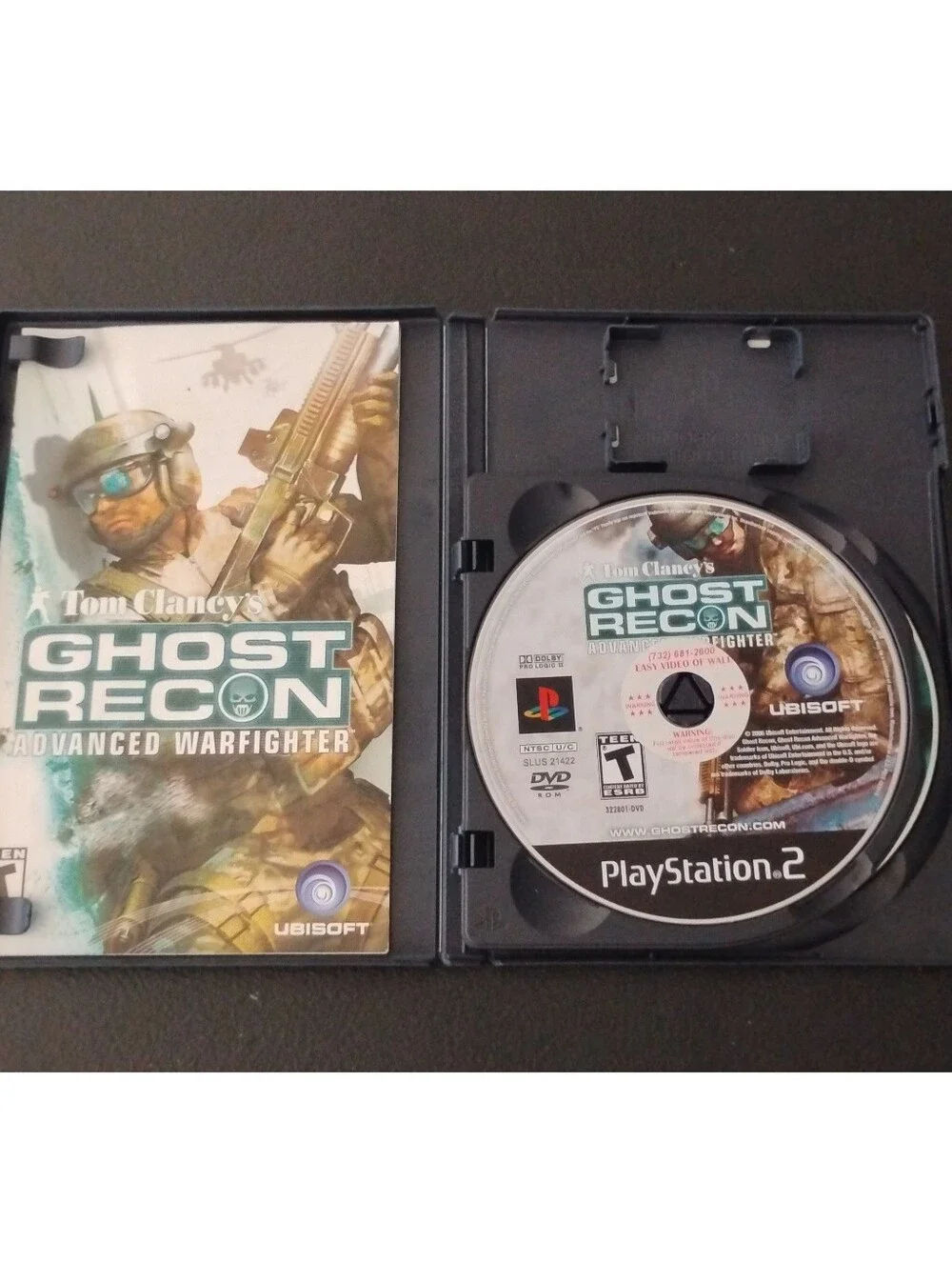 Tom Clancy's Ghost Recon Advanced Warfighter - PS2 (Complete w/ Manual & Bonus D